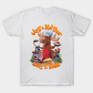 Moose Chef Backing by the Stove T-Shirt